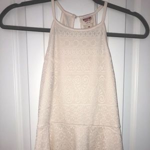 XS Cream Dress w/ Subtle Aztec Pattern
